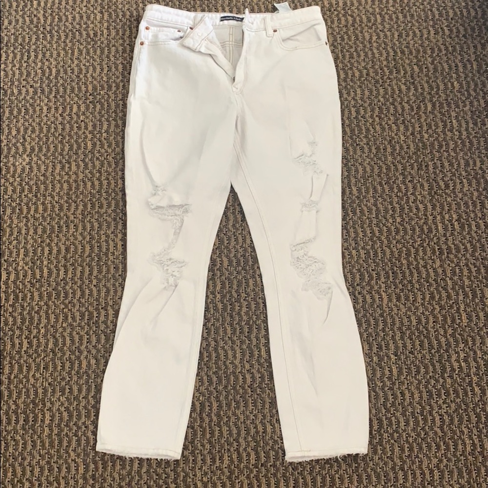 Abercrombie high waist skinny jeans.
